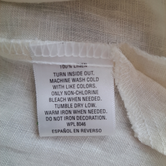 NWT JM Collection Linen Top Tunic Silver Rhinestones Roll-tap Sleeve Sz 18 (XL) - Picture 13 of 15